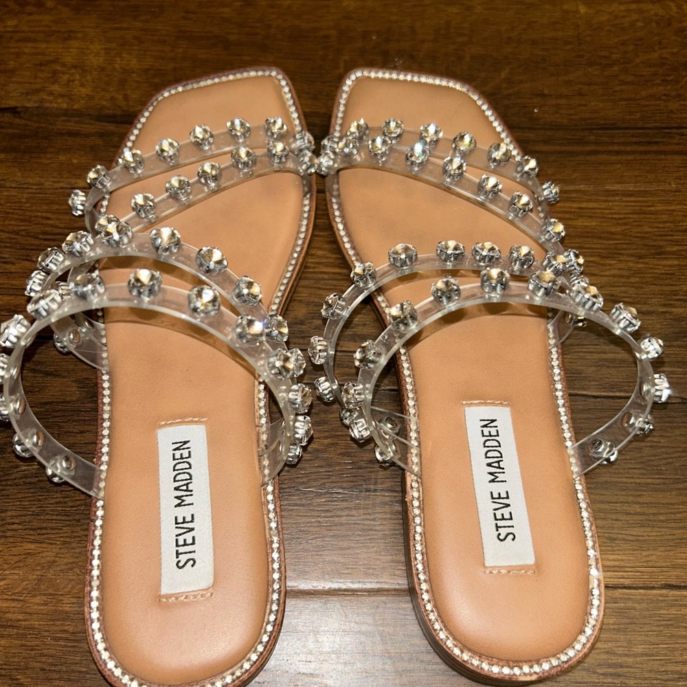 Steve Madden Rhinestone Sandals - Picture 5 of 10